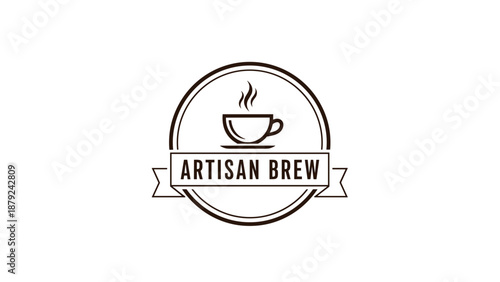 Artisan Brew Coffee Logo Design Element.