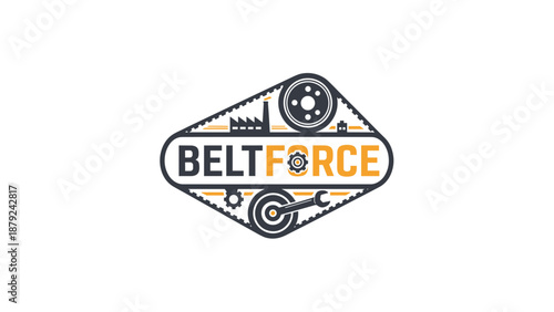 Belt Force Logo Design Element.