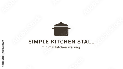 Simple Kitchen Stall Logo Design Element.