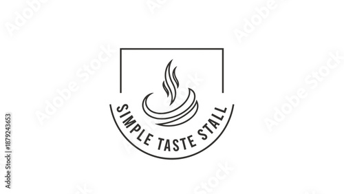 Simple Taste Stall Logo Design Element.
