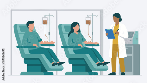 Blood Donation or Transfusion with Patients and Medical Professional