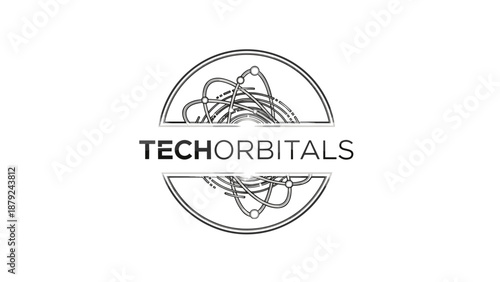Tech Orbitals Logo Design Element.