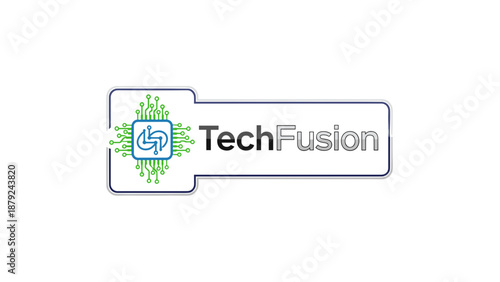 TechFusion Logo Design Element Circuit Board.