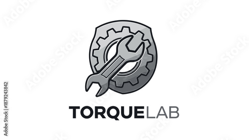 Torque Lab Logo with Wrench and Gear.