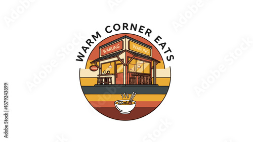 Warm Corner Eats Restaurant Logo Design.