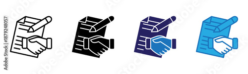 Commitment Icon Multi Style Vector Illustration