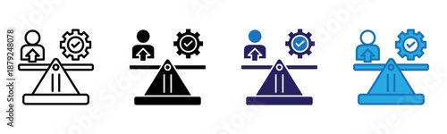 Stability Icon Multi Style Vector Illustration