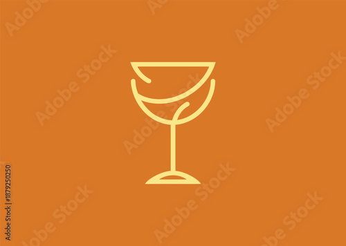 Chalice line art logo for ritual, elegance, or premium symbolic branding.