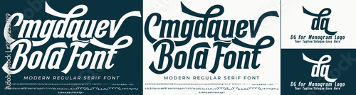 Modern Regular Serif Typeface with DG Logo