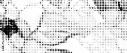 Vector abstract grunge halftone pattern, black dost texture background.