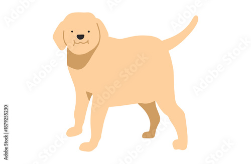 太った犬　手書きイラスト