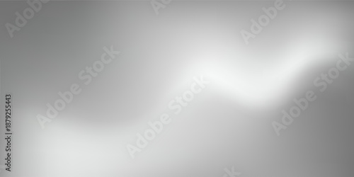 Silver foil background with metal mirror texture. Chrome gradient surface with light gloss. Vector aluminum grey sheet with reflection