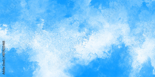 Abstract light blue watercolor cloudiness, mist, or smog background. light blue sky with white background and blurred pattern. Vivid textured aquarelle painted art design background.	