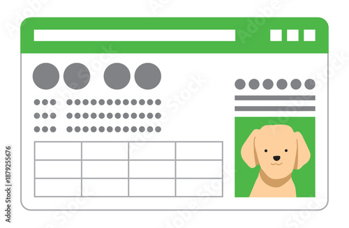 犬・ペット用の保険証　手書きイラスト