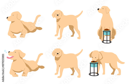 手書きの犬　イラストセット