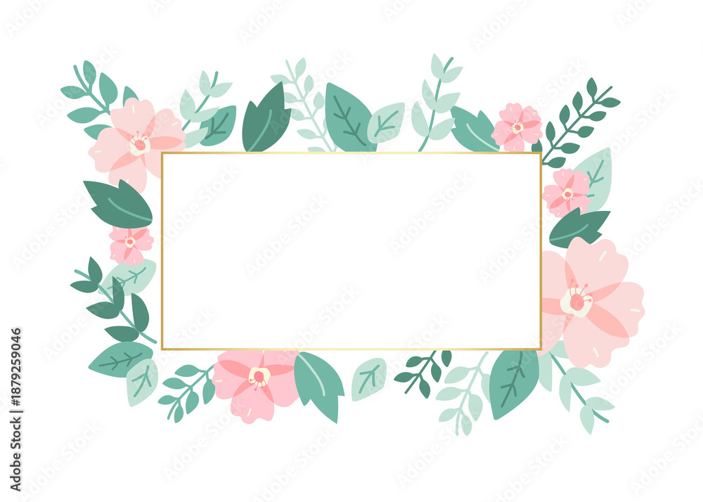 Naklejka premium Flower png frame, transparent background