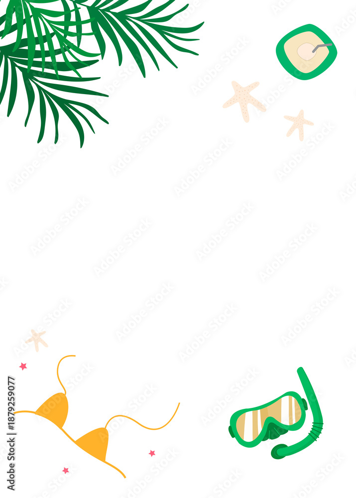 Fototapeta premium Png summer beach holiday element, transparent background