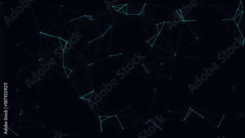 Artificial Intelligence Neural Mesh - Advanced Big Data Visualization - Cyber Security Network Background
