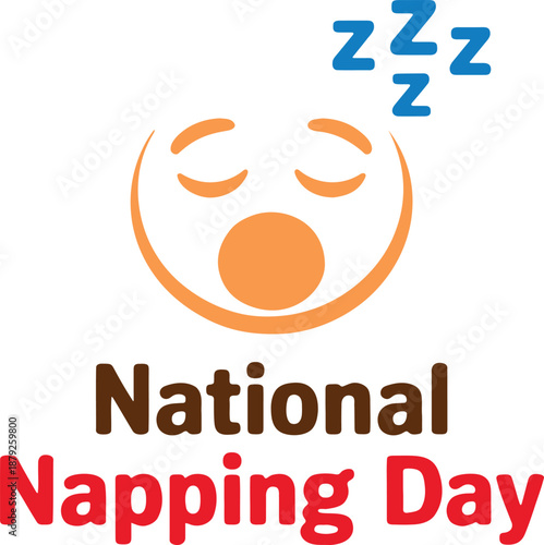 National Napping Day graphic with sleeping face emoji