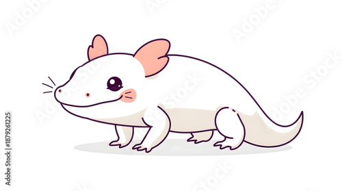 Axolotl Vector Illustration – Cute Modern Tech Mascot