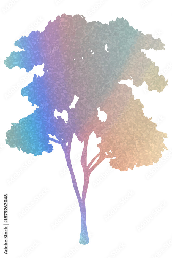 Obraz premium Png gradient tree design element