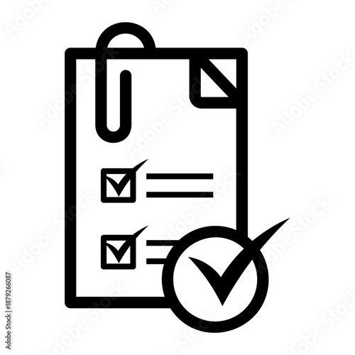 task completed Line Icon