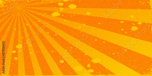 sun with rays illustration, old paper with stains.eps.10.