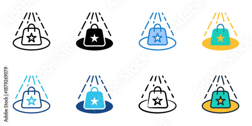 Fashion trends icons set multiple style collection. Editable stroke 
