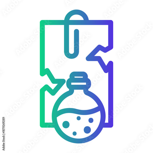 research Line Gradient Icon