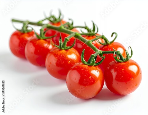 Fresh Cherry Tomatoes on the Vine - A Vibrant Culinary Delight.