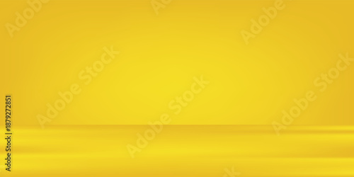 Golden yellow luxury abstract background with smooth orange gradient, empty space, studio background, used for displaying product advertisements, wallpapers and web templates. eps10.