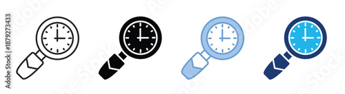 Search icon set multiple style collection