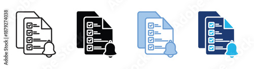 Notification icon set multiple style collection
