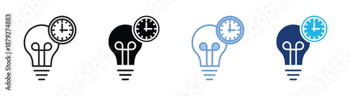 Innovation icon set multiple style collection