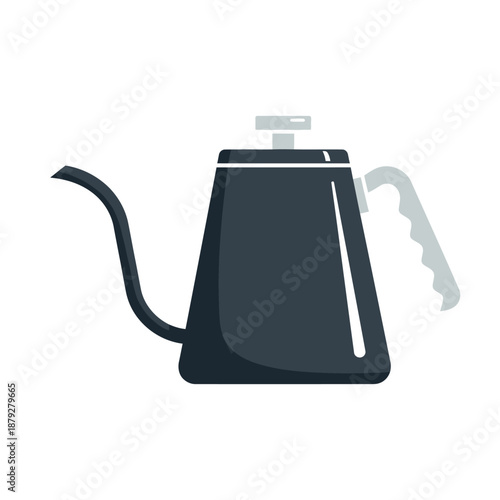 Moka coffee maker stovetop espresso coffee brewing.