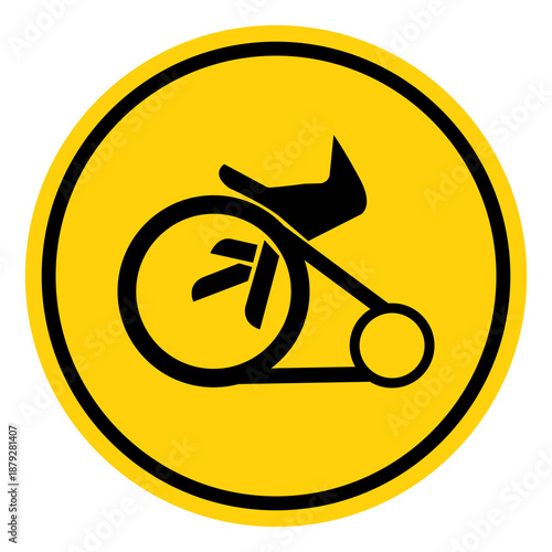 Pinch Point  Entanglement Hazard Symbol Sign,Vector Illustration, Isolated On White Background Label.EPS10