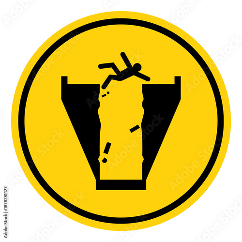 Fall into Hopper Symbol Sign,Vector Illustration, Isolated On White Background Label.EPS10