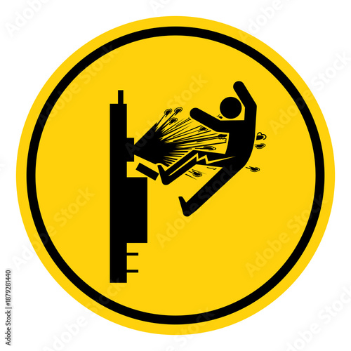 Slip Hazard Symbol Sign,Vector Illustration, Isolated On White Background Label.EPS10