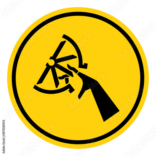 Impeller Blade Cutting of Fingers or Hand Symbol Sign,Vector Illustration, Isolated On White Background Label.EPS10