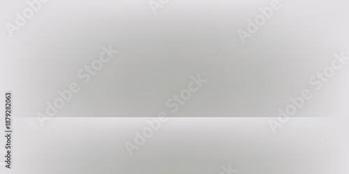 White wall background of studio space with grey shadows, lighting for product.