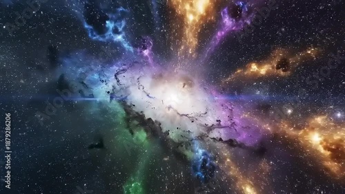 Cosmic Explosion Nebula Galaxy Formation.