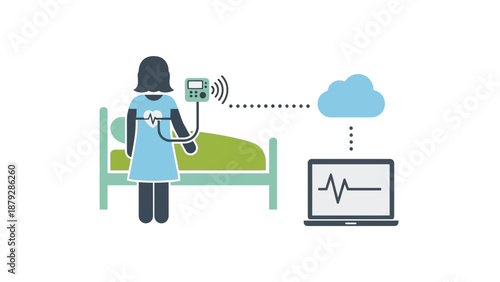 Remote Patient Monitoring: Heartbeat Data Transmission to Cloud and Laptop