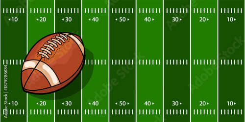 American football vector template flyer with copy space