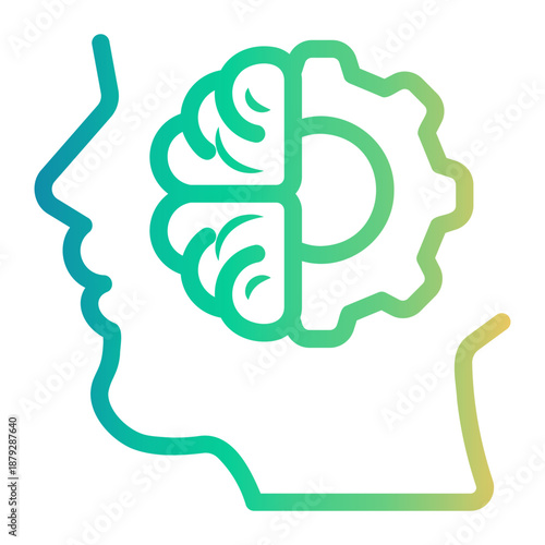 genius Line Gradient Icon