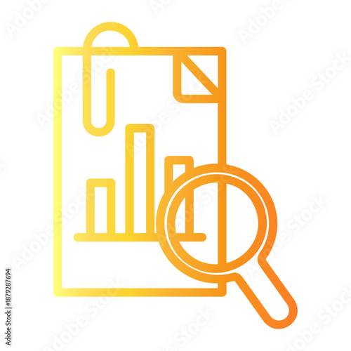 analysis Line Gradient Icon