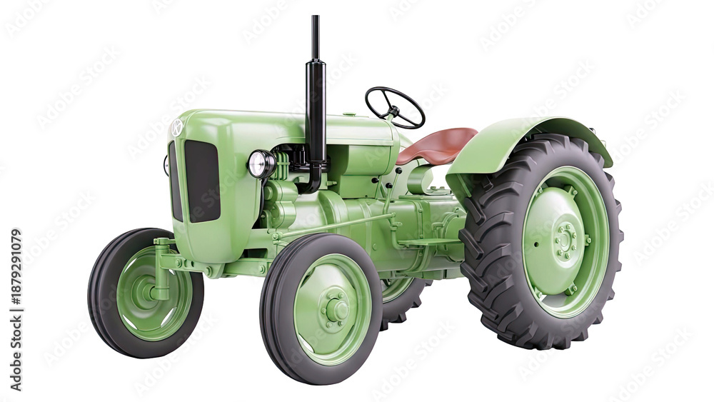 Obraz premium Vintage Green Farm Tractor