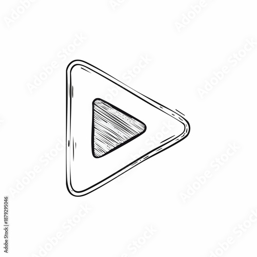 Minimalist Play Button Design Concept