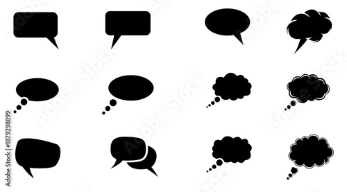 Vector set of bubble chat illustration
