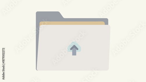 File Folder with Upload Icon on Front.