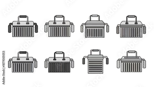 Collection of Grilling Toolboxes and Cooler Bags